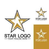 logo stella modello icona vettore illustrazione design-vettore