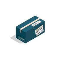 scatole confezioni di cartone isometriche aprire contenitori chiusi scatole di cartone per spedizione vettore