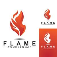 modello di vettore di progettazione di logo di fiamma di fuoco