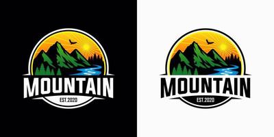 modello di vettore di progettazione di logo di montagne