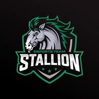 illustrazione vettoriale di eSport della mascotte dello stallone