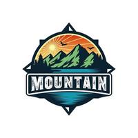 modello di vettore di progettazione di logo di montagne