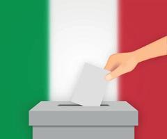 sfondo della bandiera delle elezioni in italia. modello per il tuo design vettore