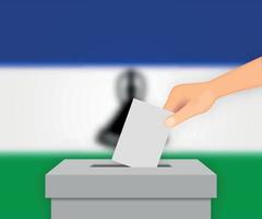 sfondo del banner elettorale del lesotho. modello per il tuo design vettore