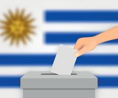 sfondo della bandiera delle elezioni dell'uruguay. modello per il tuo design vettore