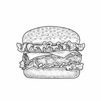 illustrazione di hamburger vettore