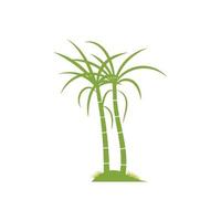 disegno dell'illustrazione di vettore del logo della pianta della canna da zucchero