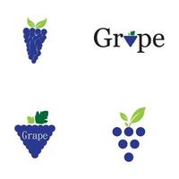 sfondo di progettazione dell'illustrazione dell'icona di vettore dell'uva