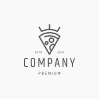 modello di progettazione dell'icona del logo del re della pizza vettore