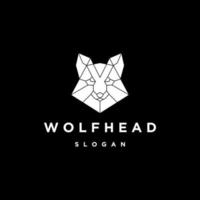 modello di progettazione dell'icona logo testa di lupo vettore