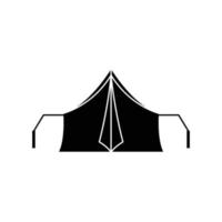 icona della tenda da campeggio. stile glifo. silhouette. adatto per l'icona del campeggio. design semplice modificabile. vettore del modello di progettazione