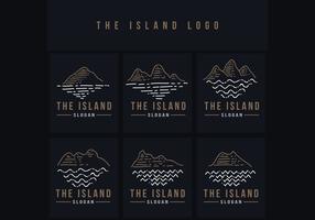 l&#39;isola linea logo illustrazione vettoriale