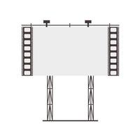 schermo del cinema di strada vettore