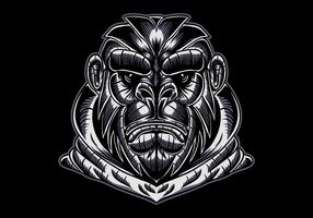illustrazione vettoriale faccia di gorilla