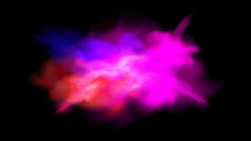 effetto esplosione di polvere colorata su sfondo nero vettore