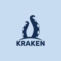 illustrazione del logo del mostro marino kraken vettore