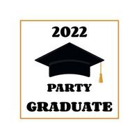 classe del 2022 badge congratulazioni laureati design concept vector grad label party card