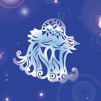 meduse simpatico cartone animato sott'acqua. illustrazione per bambini, carta di baby shower vettore