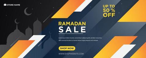 vettore di banner web moderno. vendita ramadan. illustrazione vettoriale.