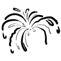 doodle esplosione di fuochi d'artificio in stile doodle vettore