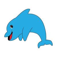 illustrazione di arte del fumetto del delfino vettore