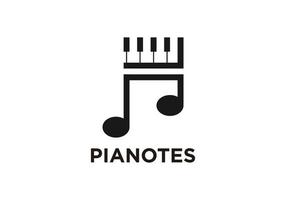 ispirazione per il design del logo del compositore di musica per pianoforte vettore