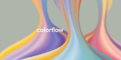 sfondo colorato a onda liquida, elemento vettoriale dinamico del flusso di colore 3d per sito Web, brochure, poster. illustrazione vettoriale ondulata colorata, design moderno di sfondo.