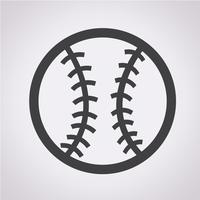 icona simbolo di baseball segno vettore