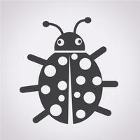 Segno simbolo icona bug vettore