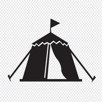 Segno simbolo icona tenda vettore