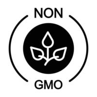 icona del glifo non OGM vettore