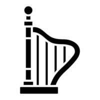 icona del glifo con arpa vettore