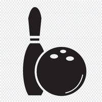 bowling icon symbol sign vettore