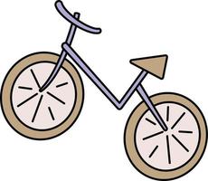 bicicletta a due ruote per bambini. illustrazione vettoriale del bambino