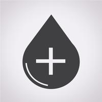Segno di simbolo dell&#39;icona di sangue vettore