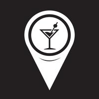 Icona della bevanda bevanda puntatore mappa vettore