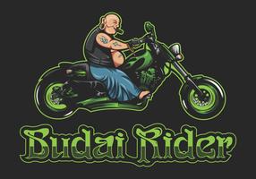 illustrazione vettoriale di budai rider