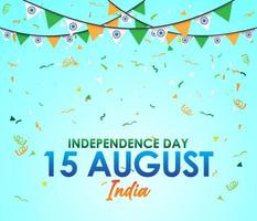 illustrazione di design del giorno dell'indipendenza dell'india vettore