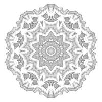 bella linea arte mandala vettore per il design