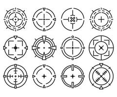 icone di destinazione del mirino vettore
