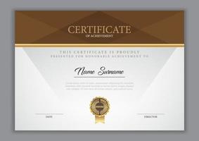 modello di certificato con ornamento vettore