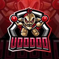 disegno del logo della mascotte esport voodoosport vettore