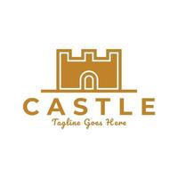 design semplice del logo del castello vettore