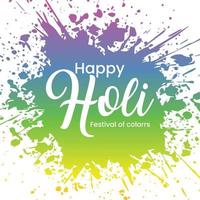 progettazione di post sui social media di happy holi festival vettore