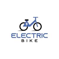 logo bici elettrica vettore