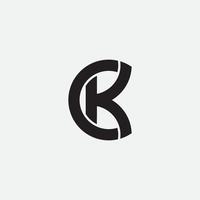 design iniziale del logo del monogramma ck. vettore