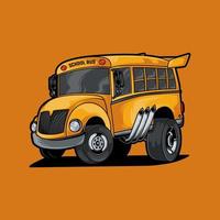 cartone animato scuolabus vettore