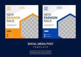 modello di post sui social media di moda vettore