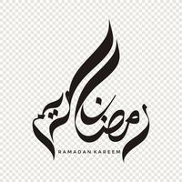 ramadan kareem in calligrafia araba, elemento di design su sfondo trasparente. illustrazione vettoriale