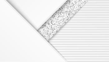 linea astratta argento chiaro con sfondo bianco a strati sovrapposti vettore